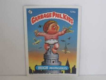 124a HUGH Mungous [Copyright] 1986 Topps Garbage Pail Kids Card